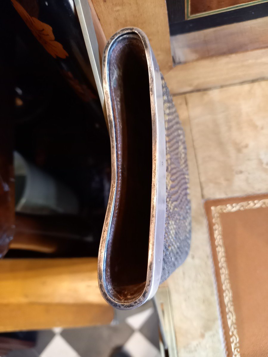 English Cigar Case In Lizard Early XXe Century. -photo-1