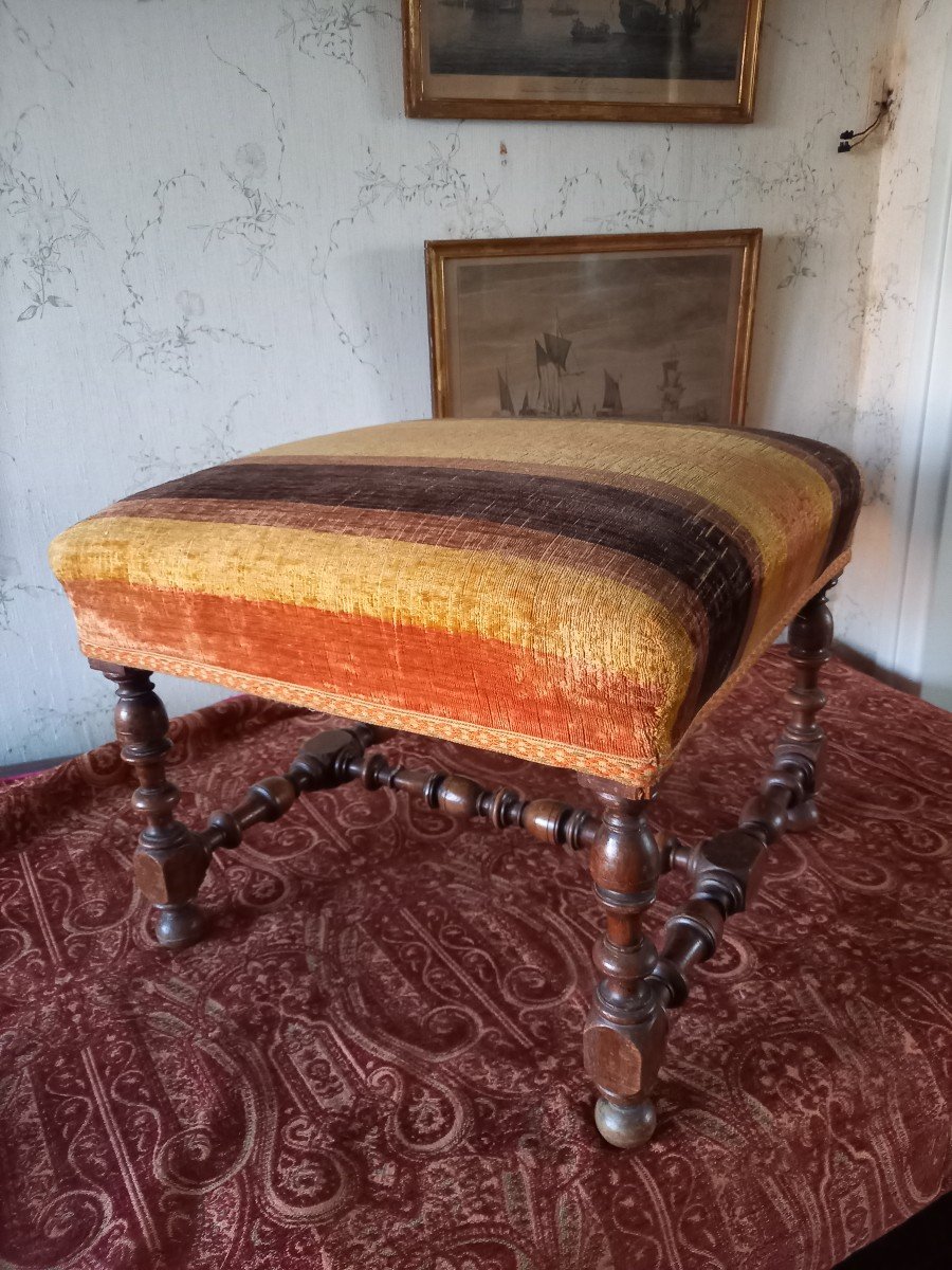 19th Century Louis XIV Style Side Stool 