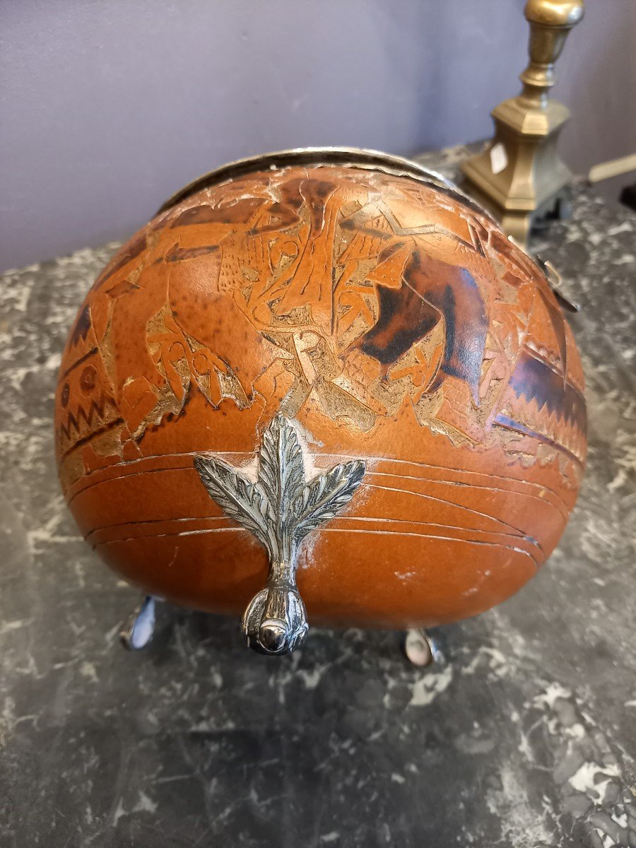 Box For Preserving Mate, Traditional Latin American Work 19th Century -photo-4