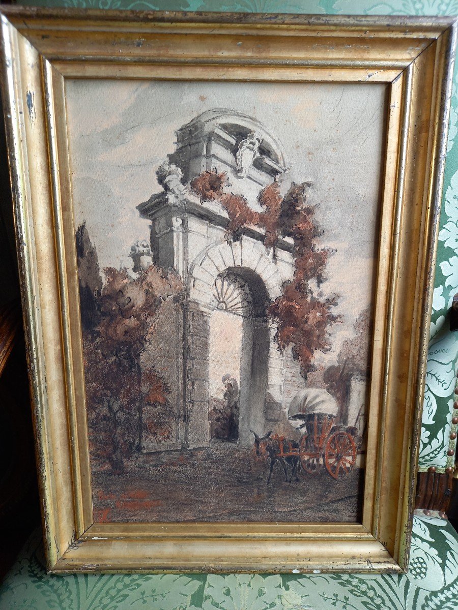 Portal Of A Villa In Rome, Towards Villa Albani -photo-2