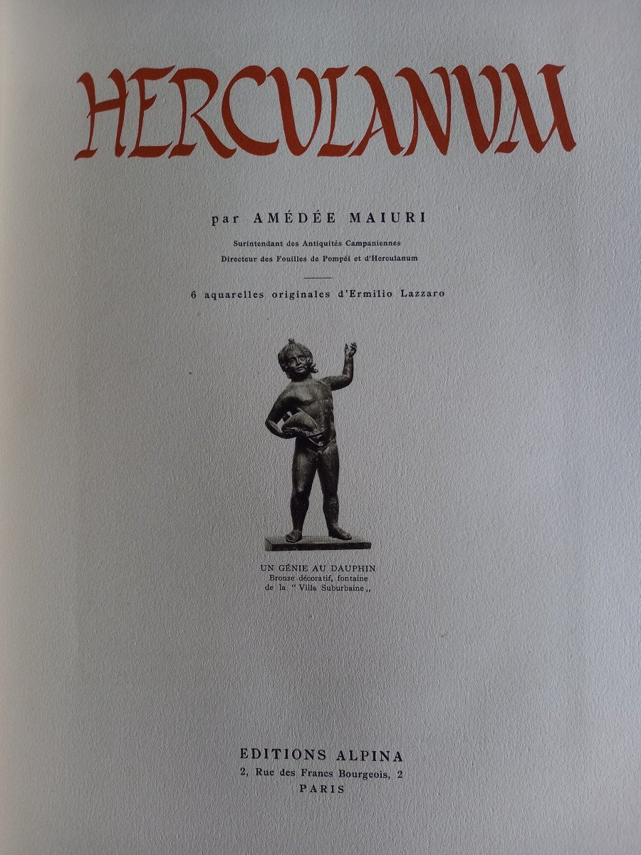 Herculaneum, Book Published In 1932, Alpina Editions