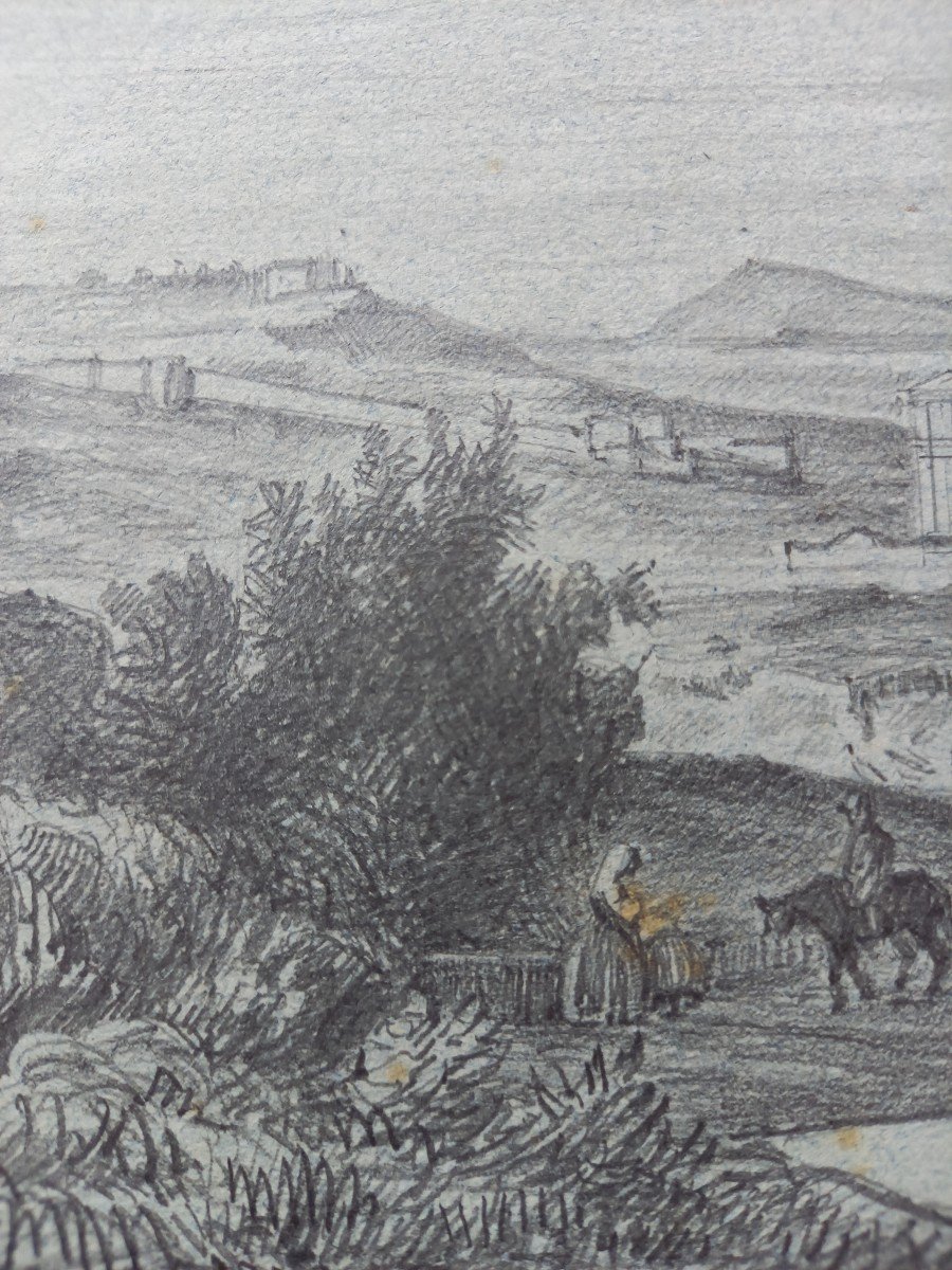 Grand Tour: View Of The Surroundings Of Saint Peter's In Rome Dated 1872-photo-4
