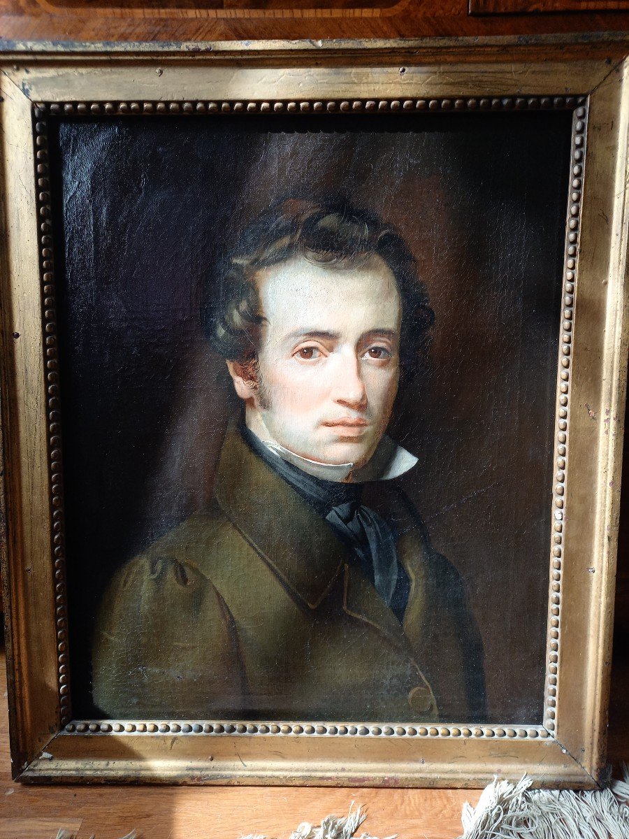 Portrait De Jeune Homme Début XIXe -photo-2