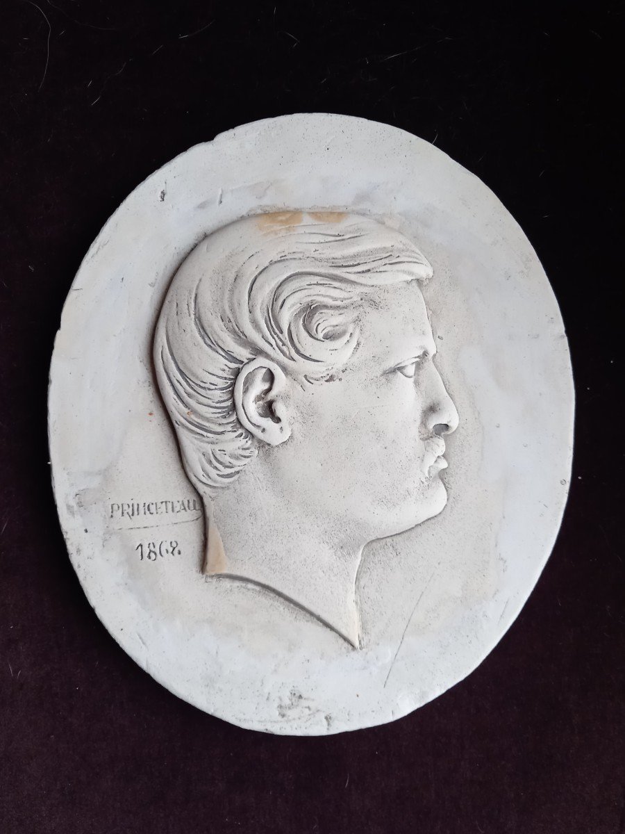 Profile Sculpted On Plaster By René Princeteau Dated 1868