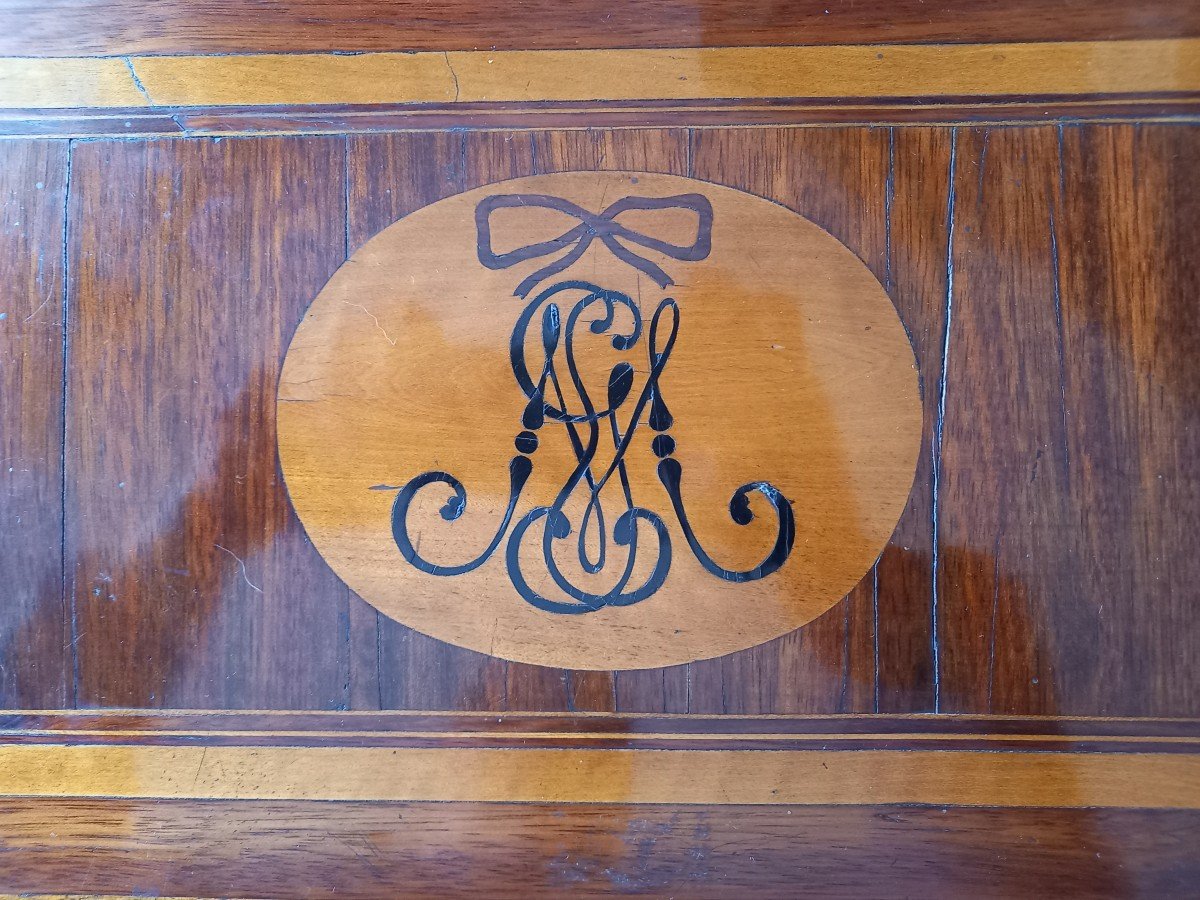 Coffret En Marqueterie,  d'époque Directoire -photo-2