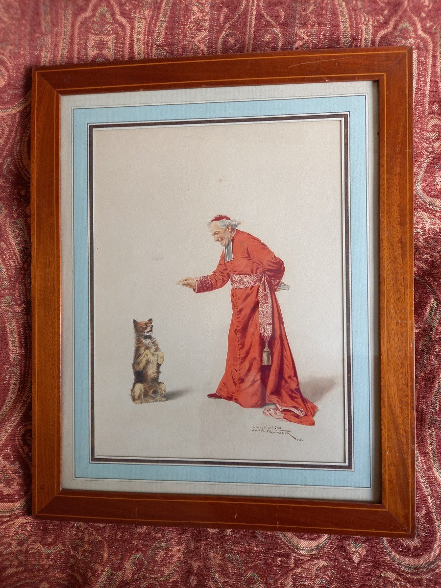 Alfred Charles Weber : le cardinal et son chien -photo-2
