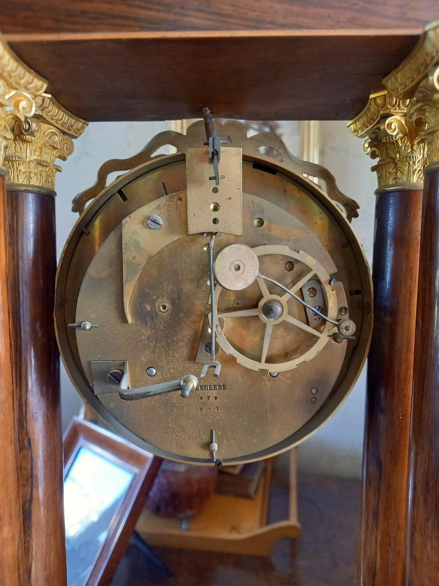 Portico Clock Circa 1840. Height 60 Cm-photo-5