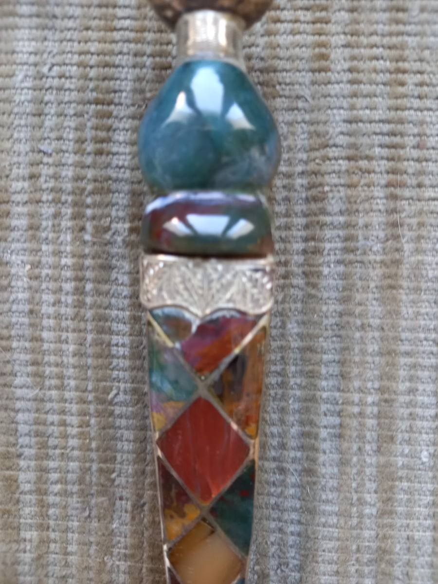 Large Kilt Pin Made Of Kairngorn Stones-photo-1