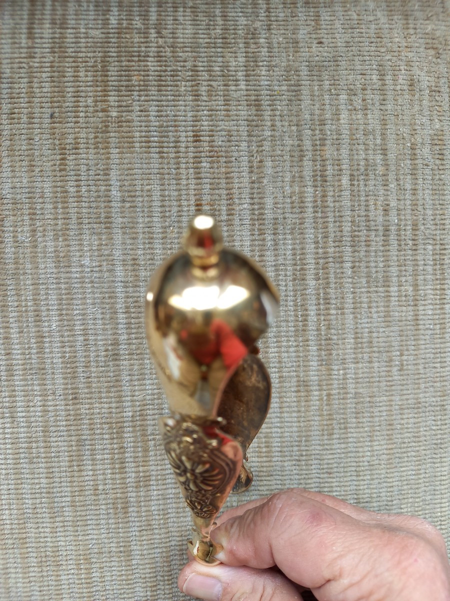 Combination Of A Crushing Spoon And A Sugar Tong, Vermeil, Old Man's Hallmark -photo-2
