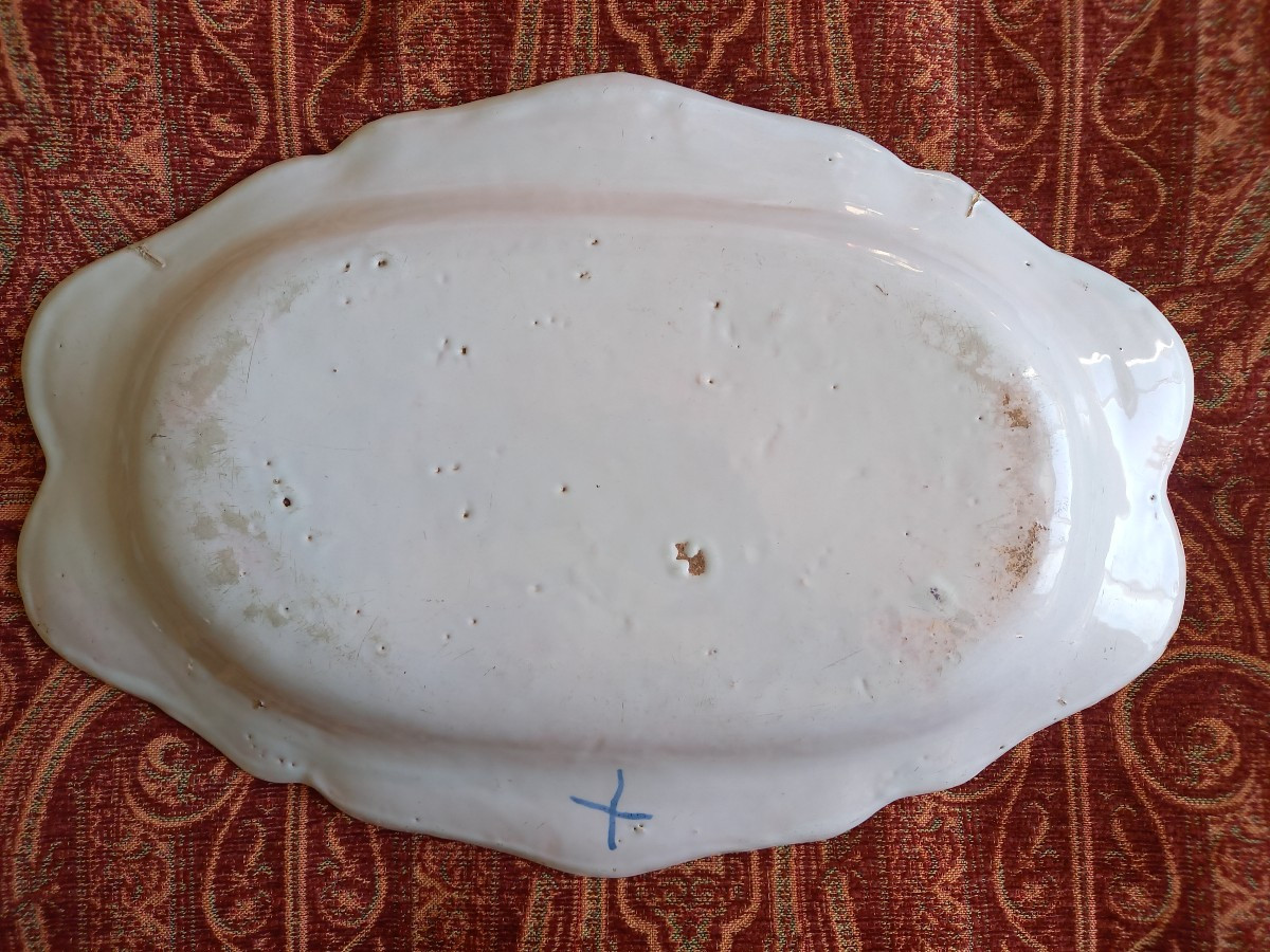 18th Century Moustiers Faience: Dish Decorated In Shades Of Green-photo-3