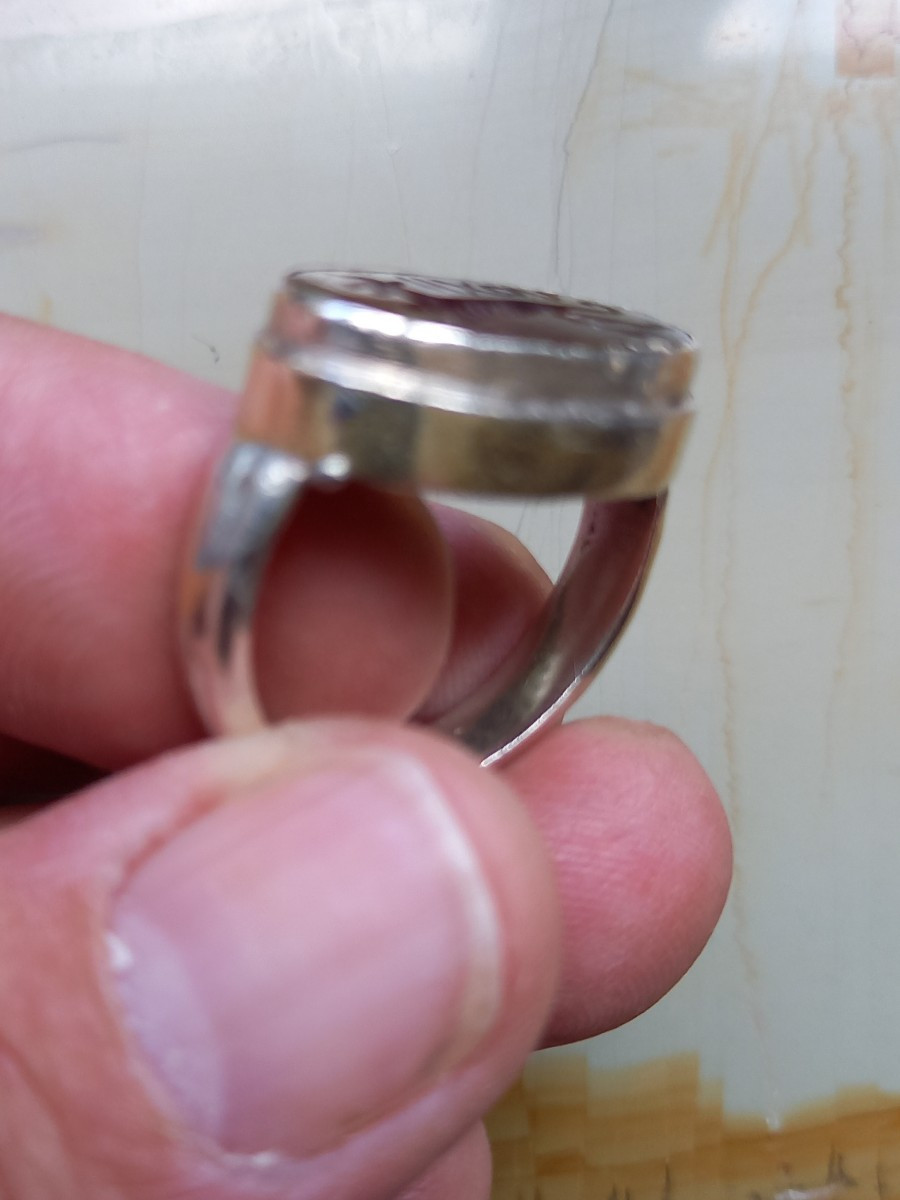 Antique Style Intaglio Mounted In A Ring -photo-2