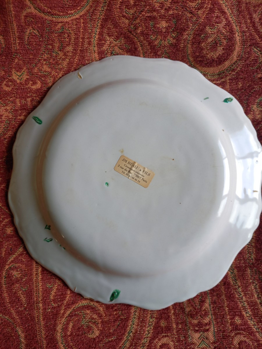 Marseille Earthenware, De Robert Factory. Plate Circa 1770.-photo-2