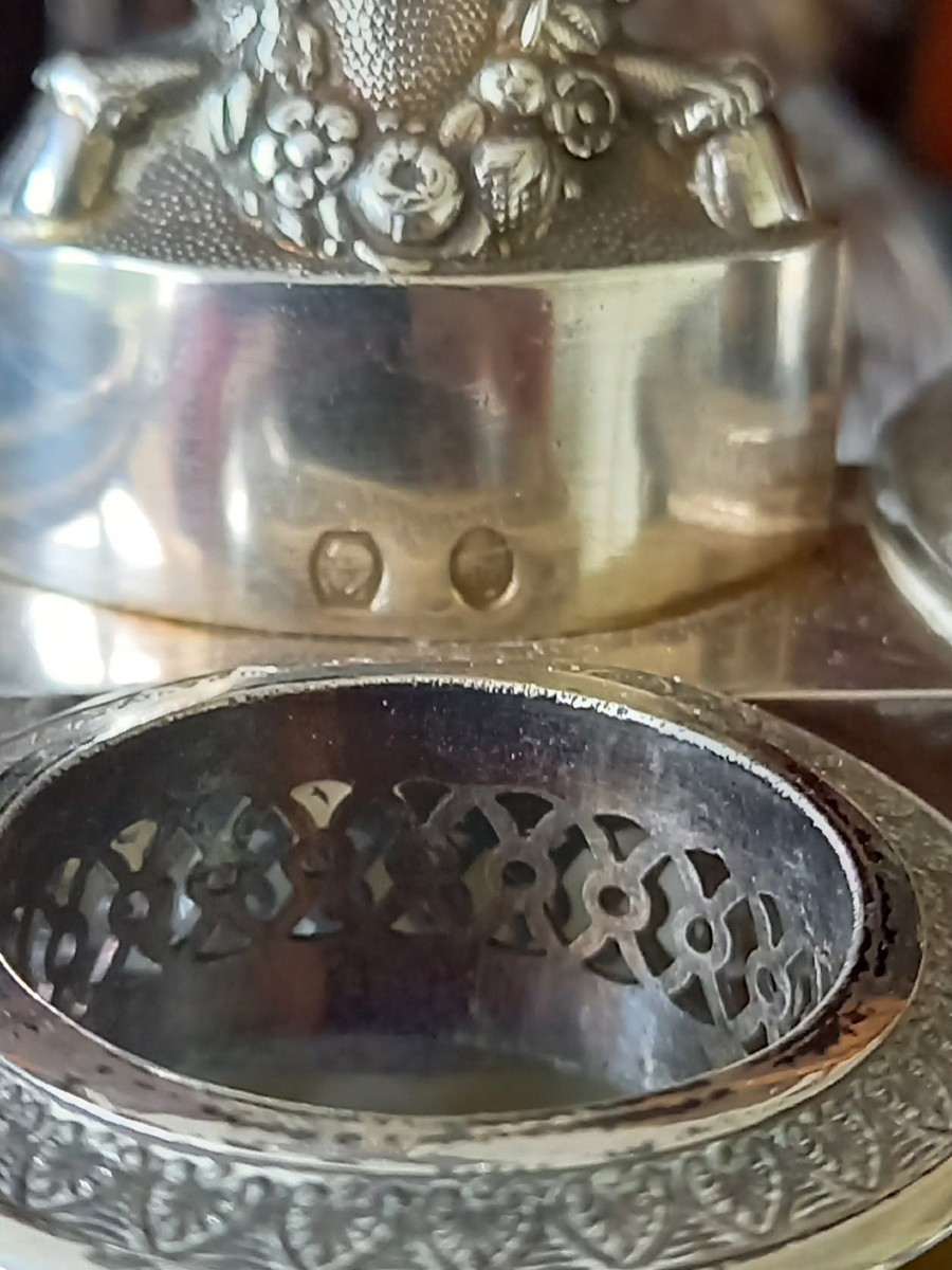 Huilier En Argent Et Cristal,  Poinçon Vieillard,  époque Restauration -photo-3