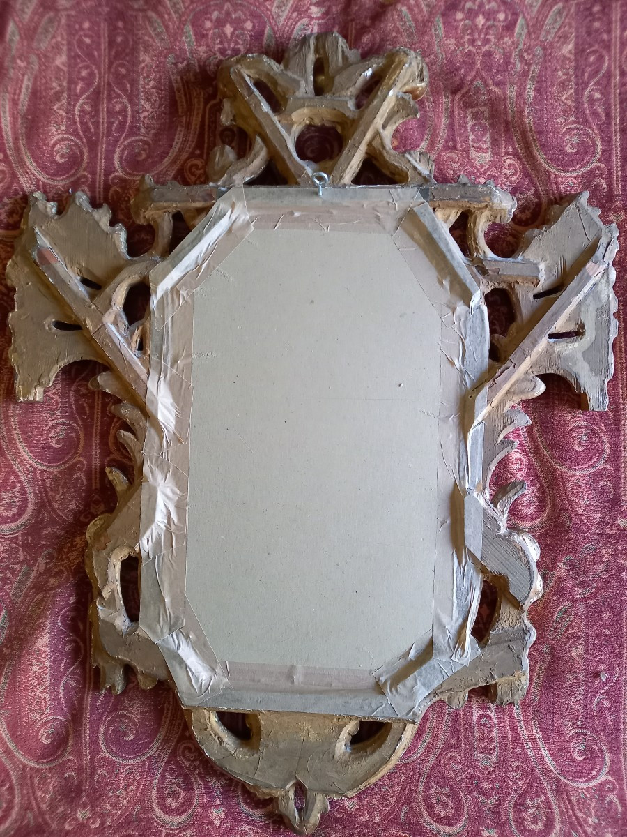 Miroir Rococo,  Belle Dorure à La Feuille d'Or -photo-2