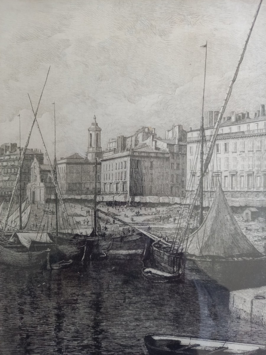Lucien Gautier: Marseille, A Corner Of The Old Port 