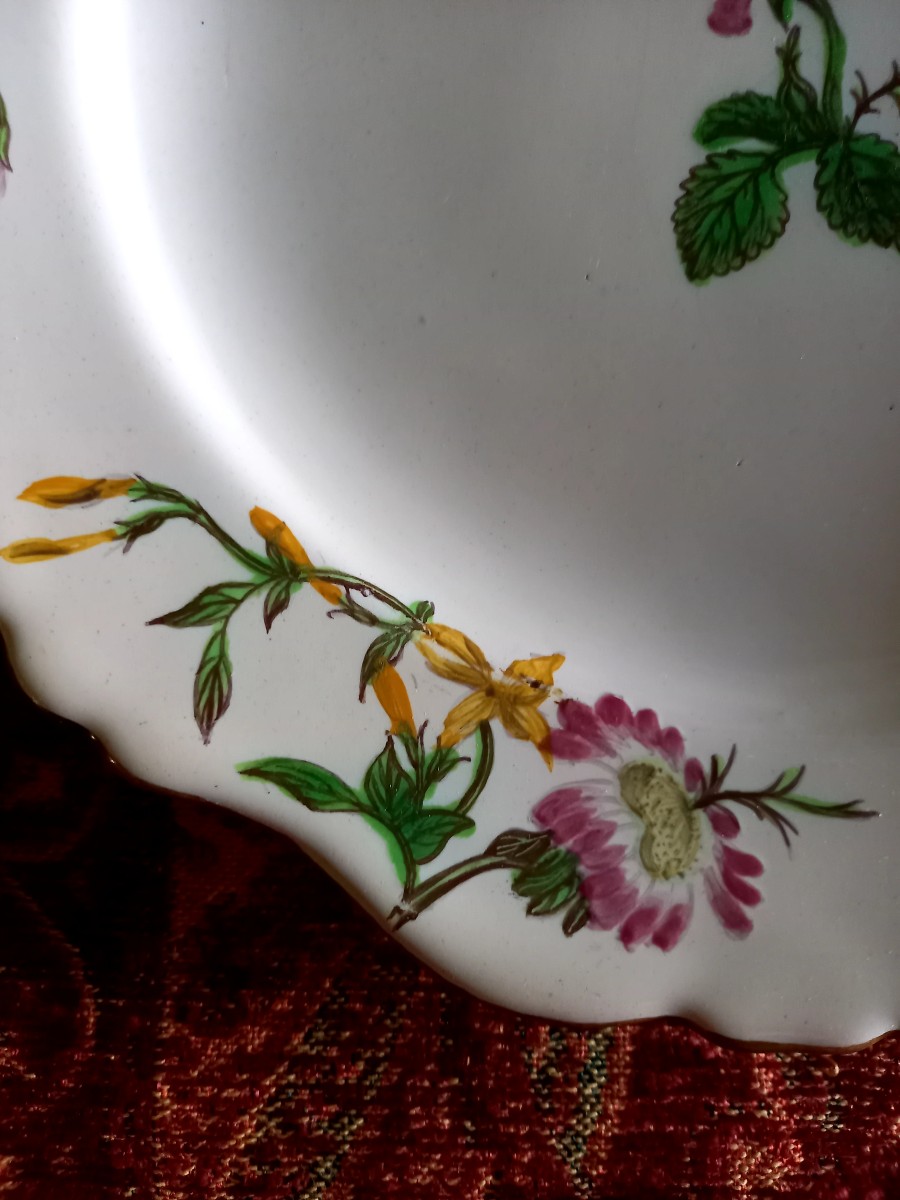 Marseille XVIIIe : Assiette En Faïence Decor Floral-photo-2