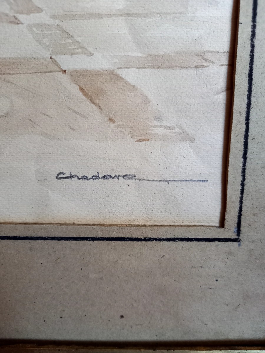 Aquarelle Vers 1940 : l'Entrée Des Beaux-arts, Paris -photo-1