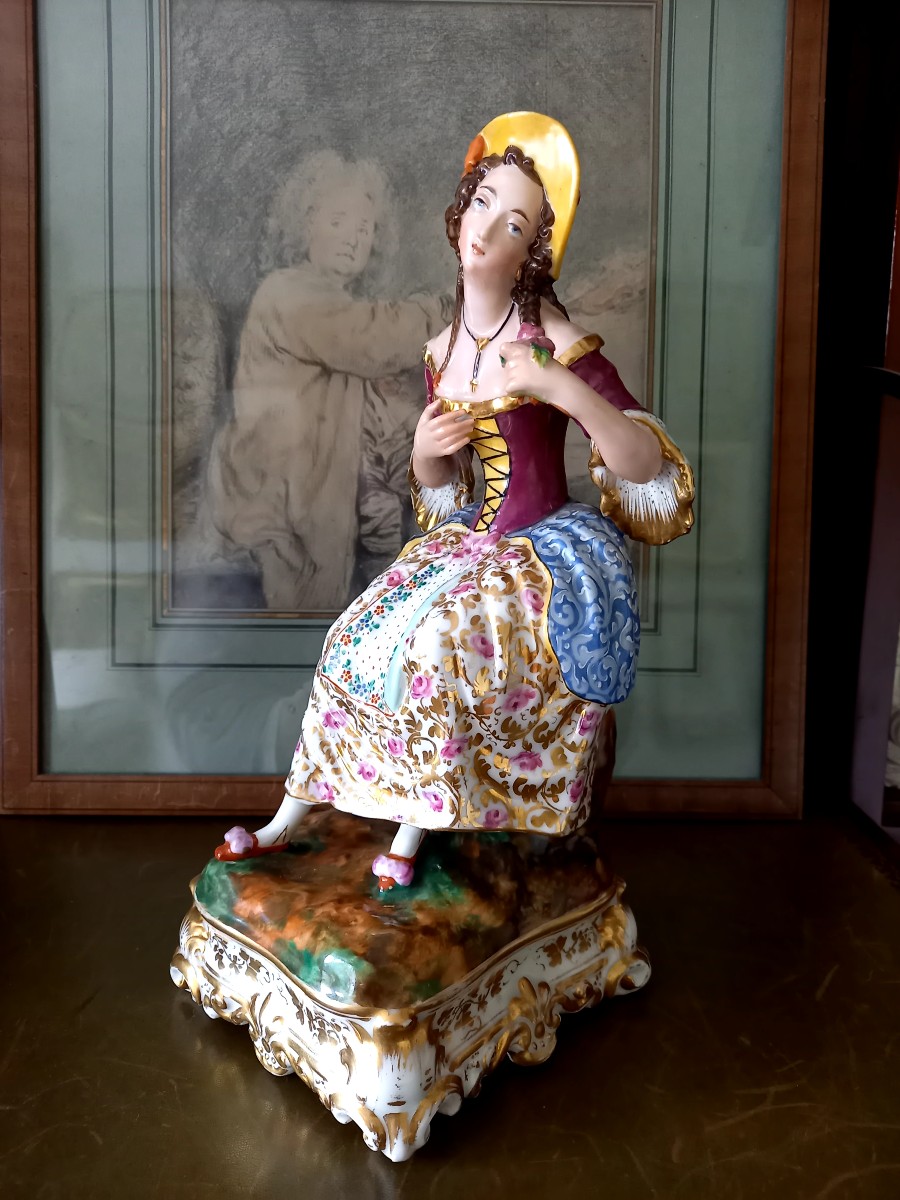 Paris Porcelain: Pair Of Bottles In The Shape Of Gallant Subjects-photo-2