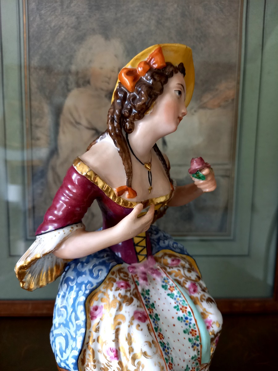 Paris Porcelain: Pair Of Bottles In The Shape Of Gallant Subjects-photo-6