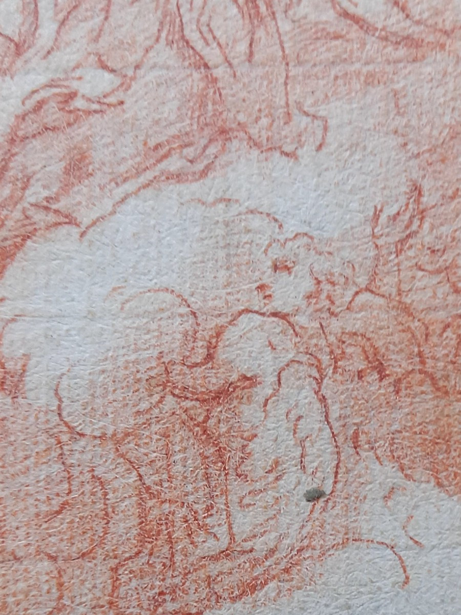 The Ascension Of A Holy Bishop, Red Chalk, Late 17th Century -photo-1