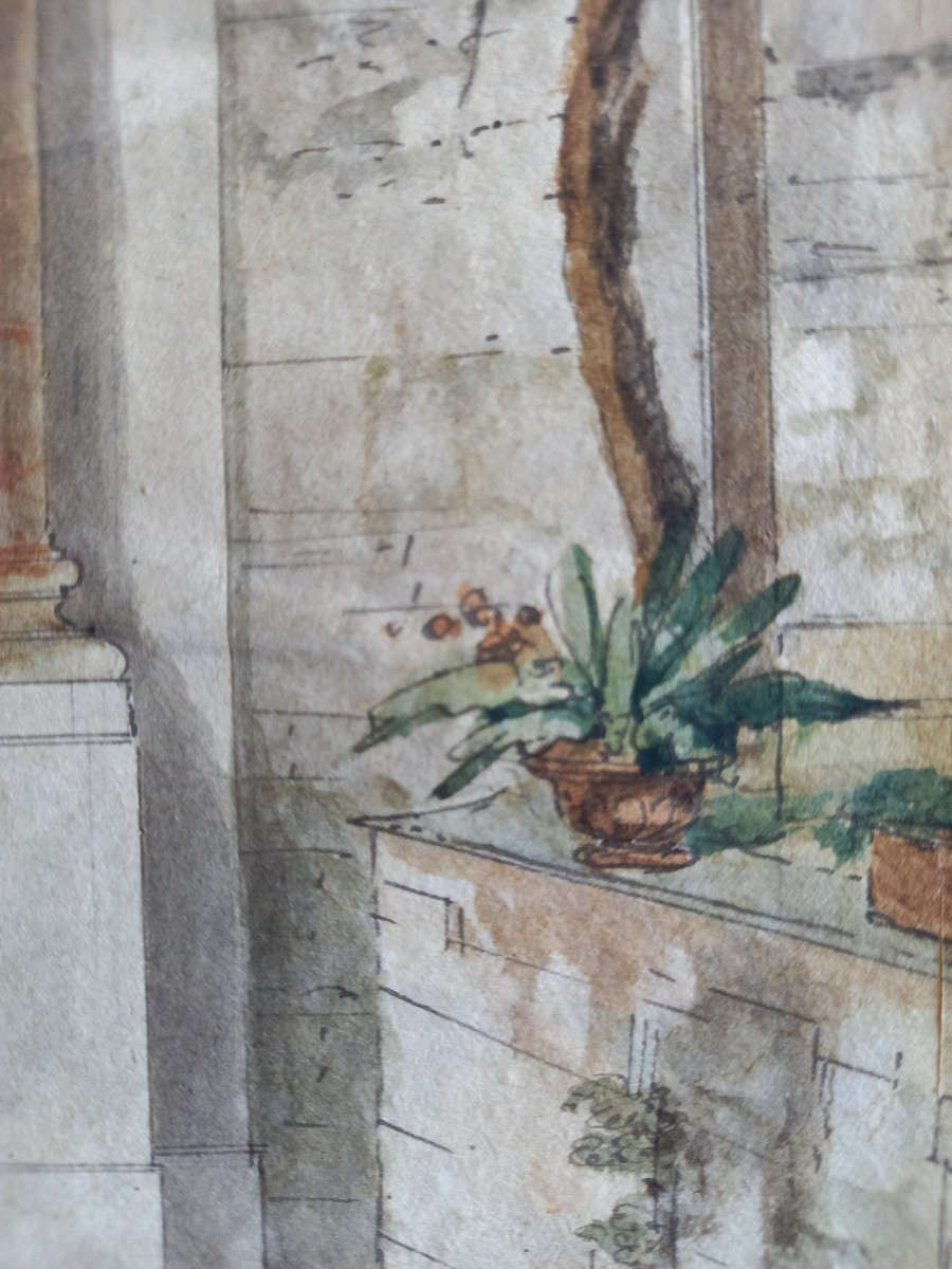 Souvenir du grand tour.  Un decor architectural  de jardin -photo-5