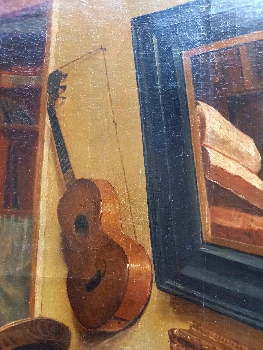 An Artist's Refuge, Oil On Canvas Circa 1860-photo-4