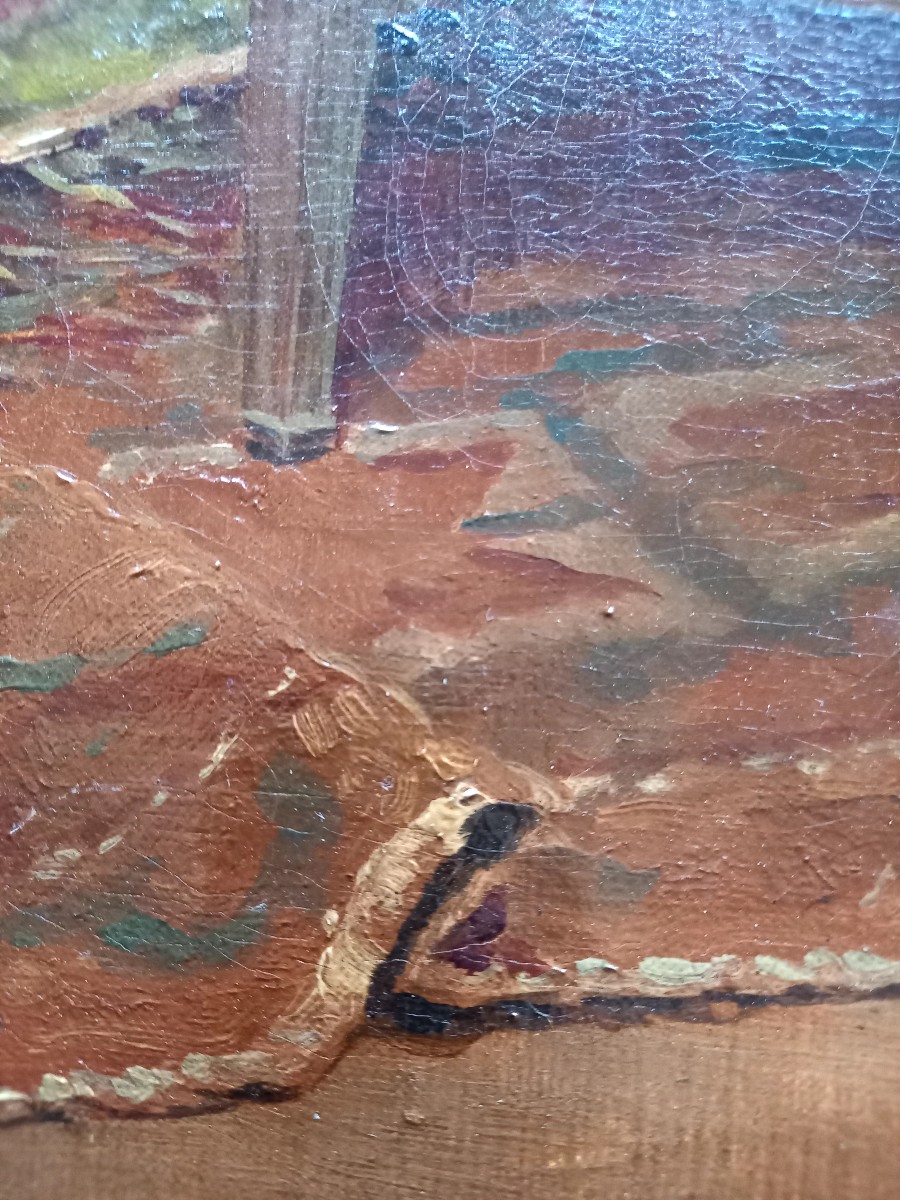 An Artist's Refuge, Oil On Canvas Circa 1860-photo-3