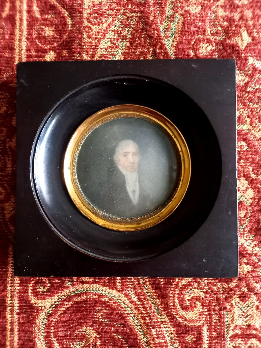 Miniature Circa 1810, A Young Man -photo-4