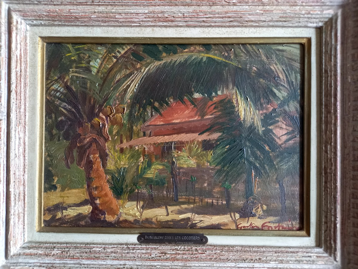 Vers 1940 : le bungalow dans les cocotiers 
