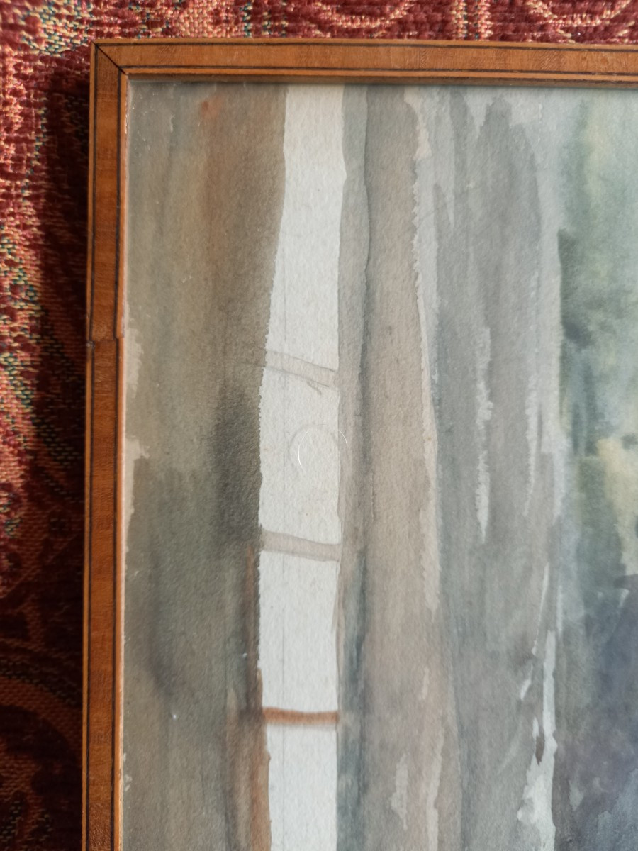 "Déjà de retour " aquarelle fin XIXe -photo-2