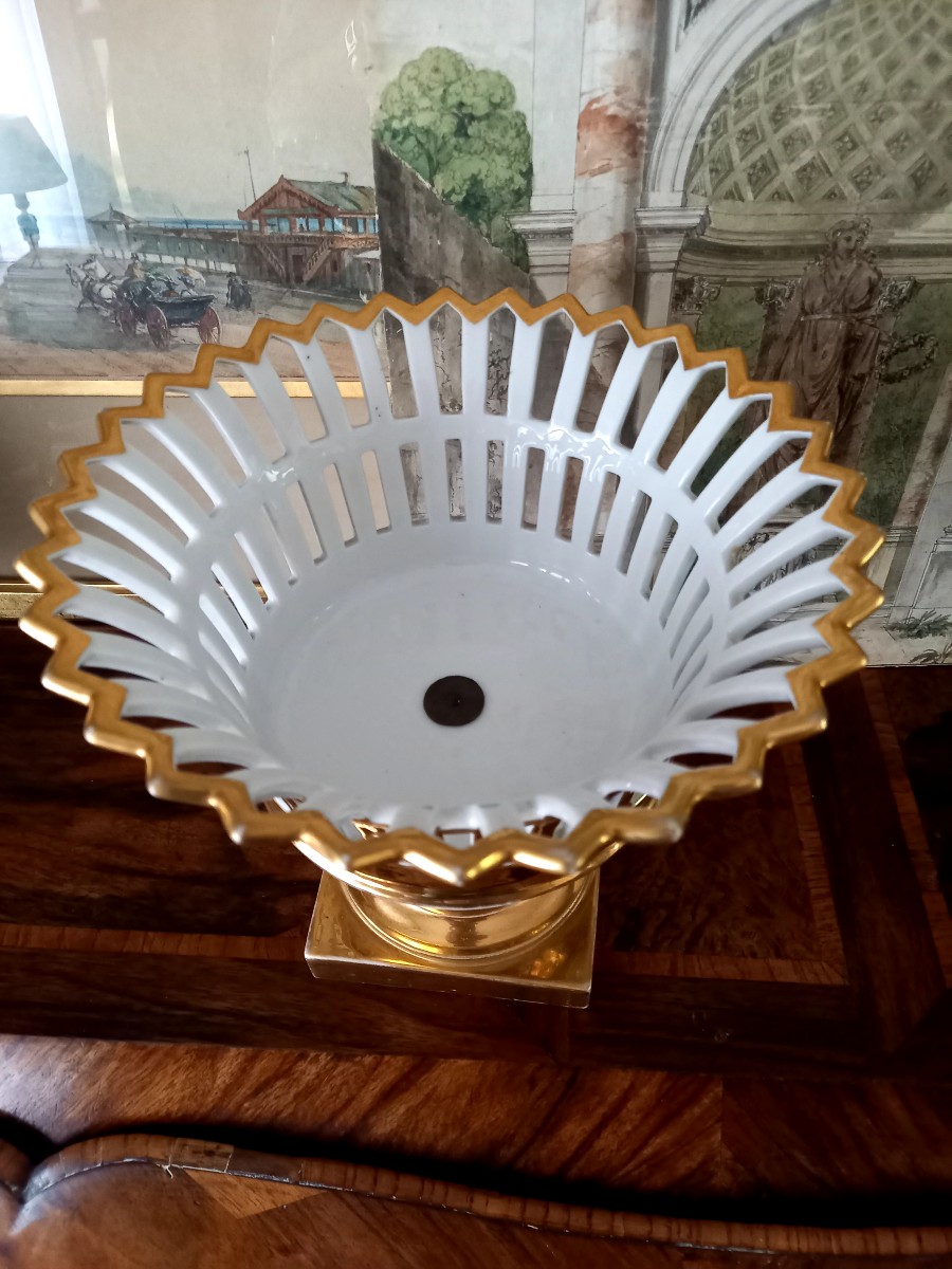 Paris Porcelain Fruit Bowl Circa 1830-photo-2