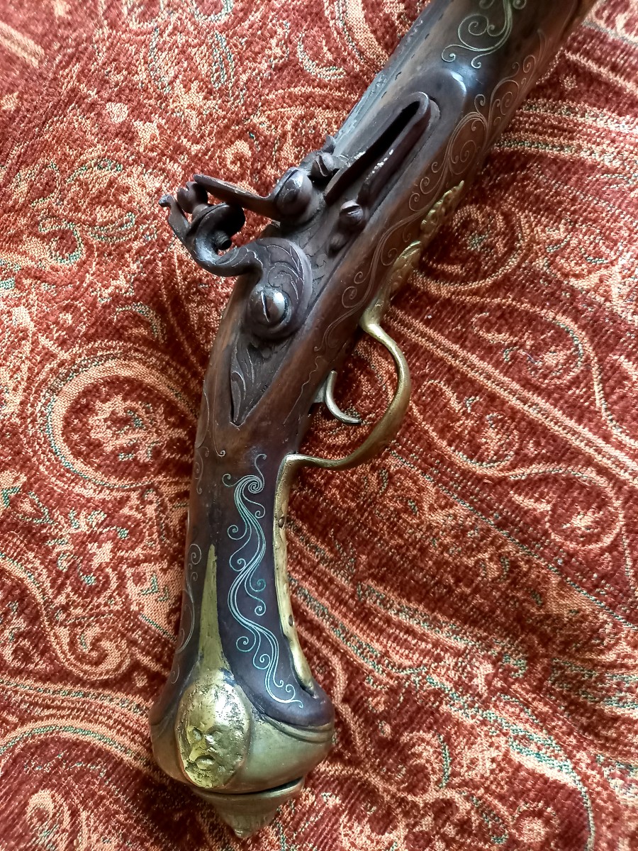 Deux grands pistolets  pour le marché oriental XIXe -photo-3