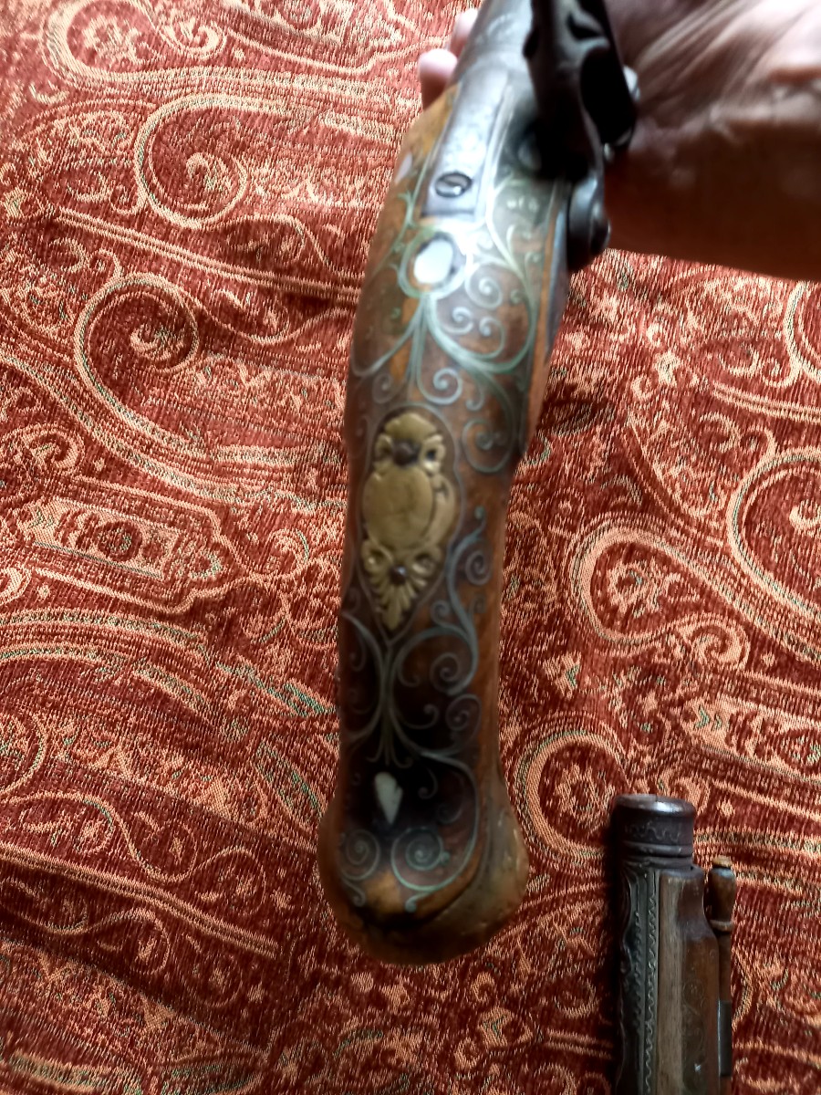 Deux grands pistolets  pour le marché oriental XIXe -photo-8