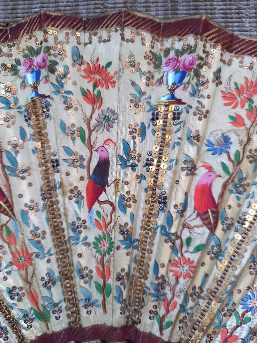 Directoire Style Fan From The Duvelleroy House, Made Around 1900-photo-2