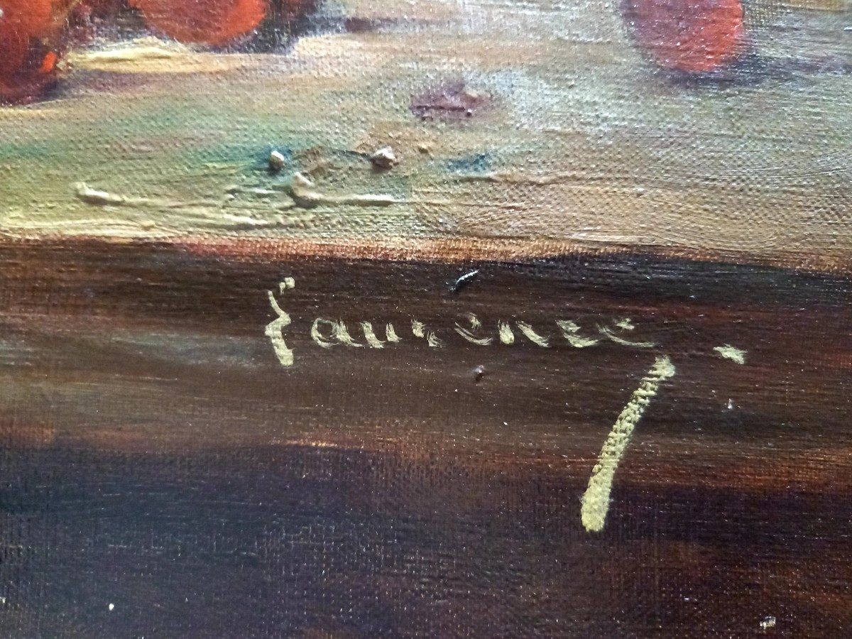 Nature morte vers 1900 : cerises et prunes dans des paniers-photo-5