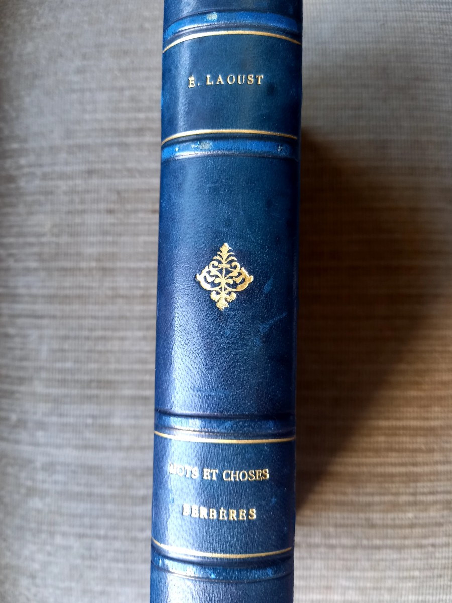 Berber Words And Things. E. Laoust. 1920. Sent By The Author. 