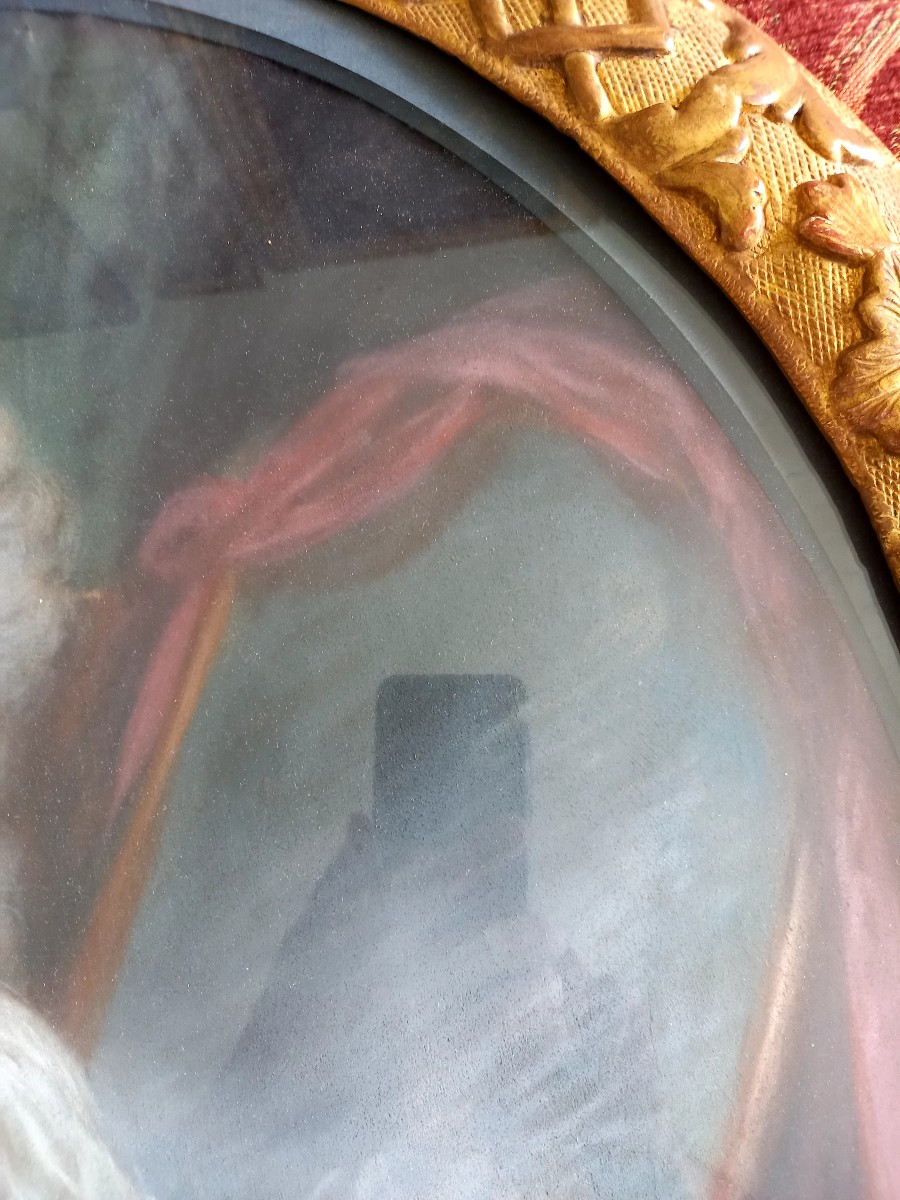 Late 18th Century Pastel: Young Woman At Her Toilet -photo-2