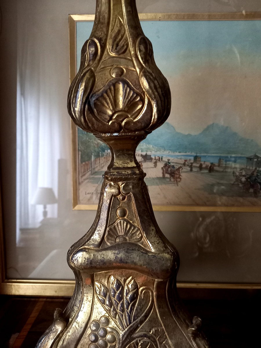 Pair Of 18th Century Gilt Bronze Candlesticks -photo-4