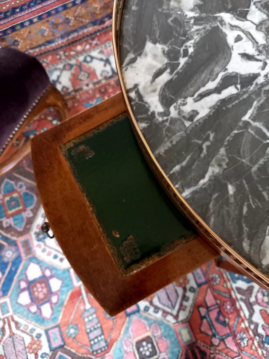 Table bouillotte de style Louis XVI -photo-3
