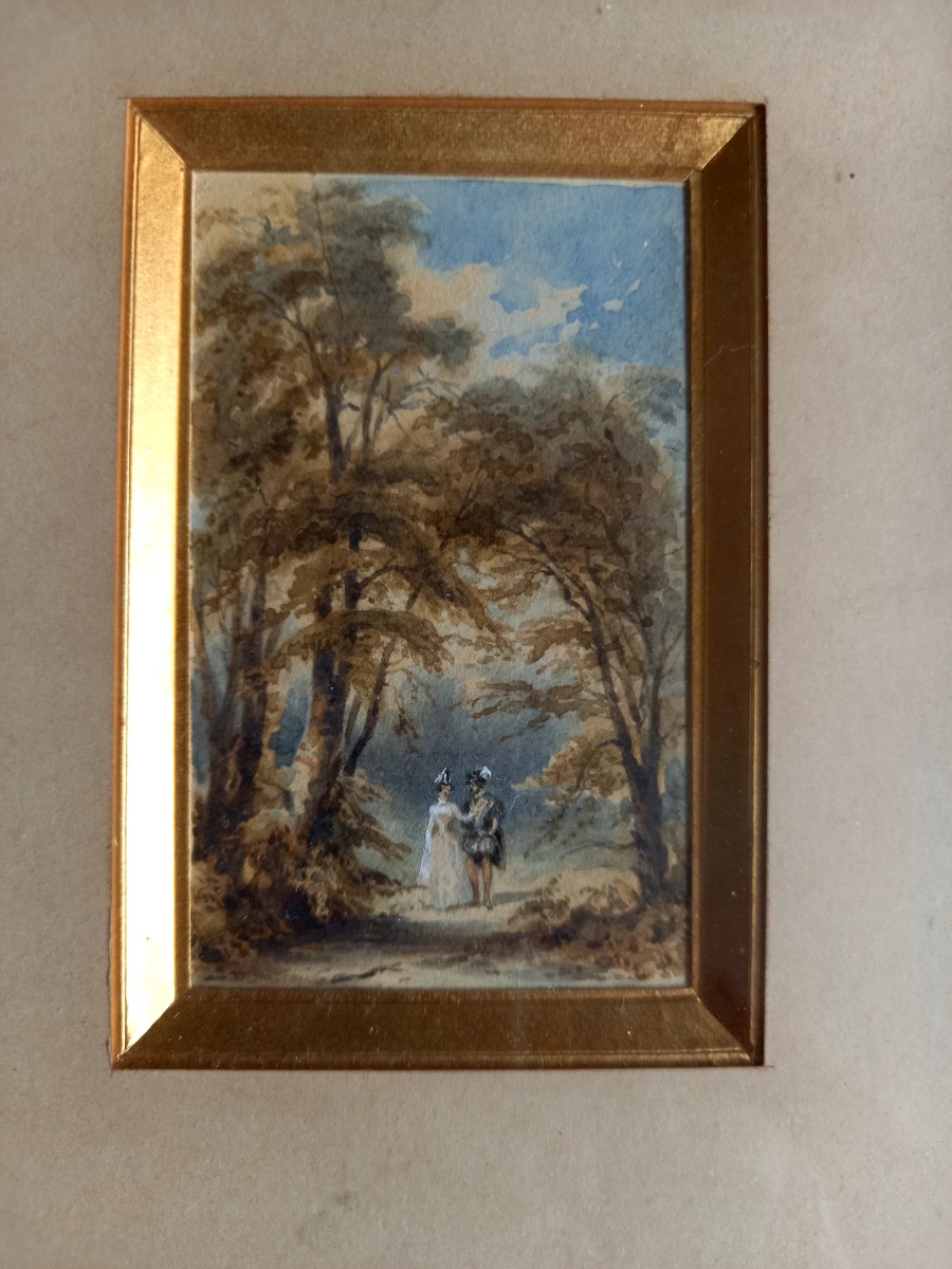 aquarelle miniature d'époque romantique -photo-4