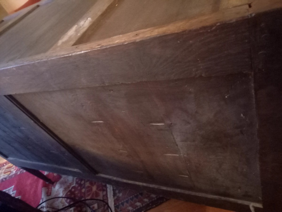 Commode Louis XVI en acajou à fort ressaut -photo-7