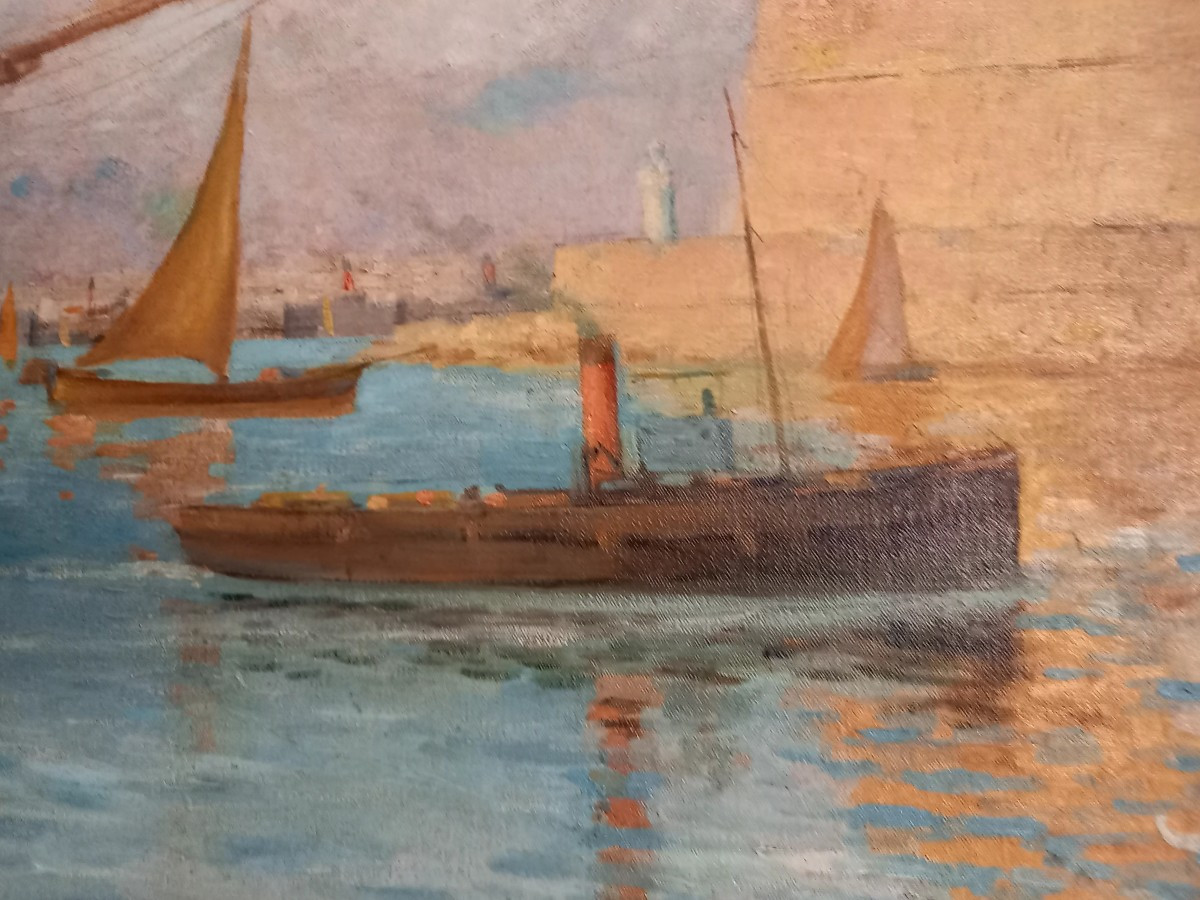 Raoul Duvernon. The Entrance To The Port Of Marseille -photo-4