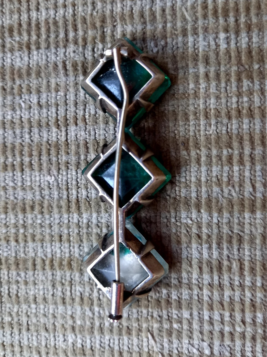 Art Deco Silver Brooch -photo-1
