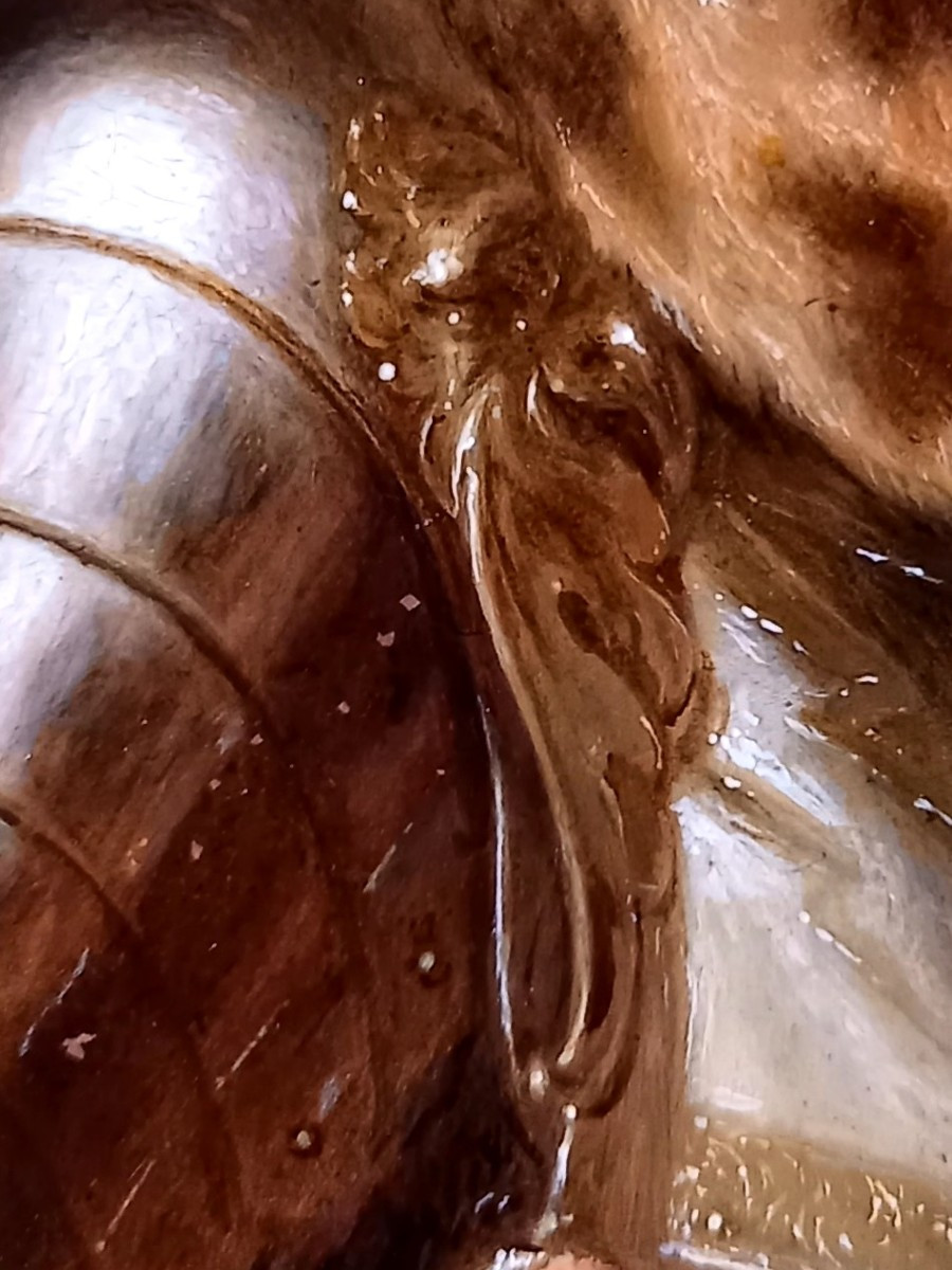 XVIIIE siècle : portrait en réduction sur cuivre du Comte de Bruhl  d'après Louis Silvestre -photo-1