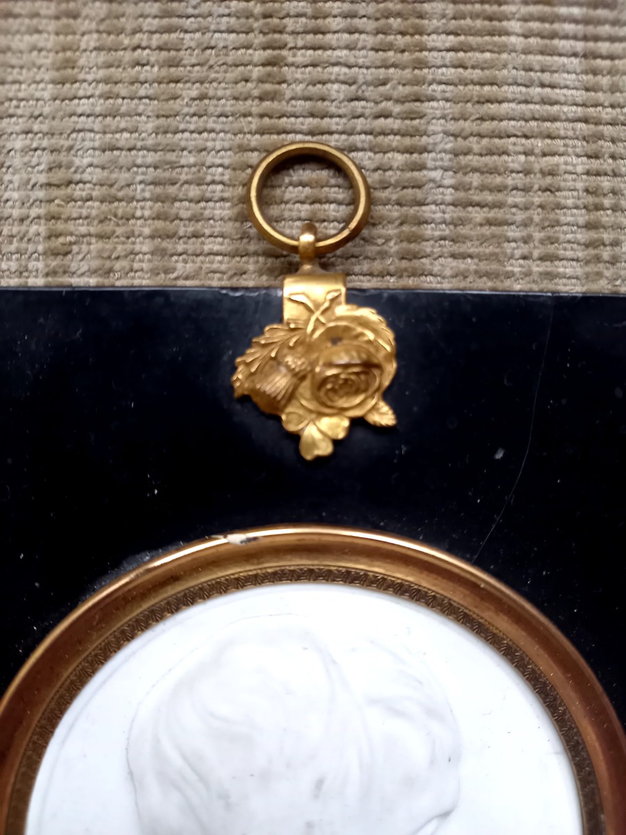 Vers 1830 . Miniature .Portrait en biscuit d'Alexandre Brongniart -photo-4
