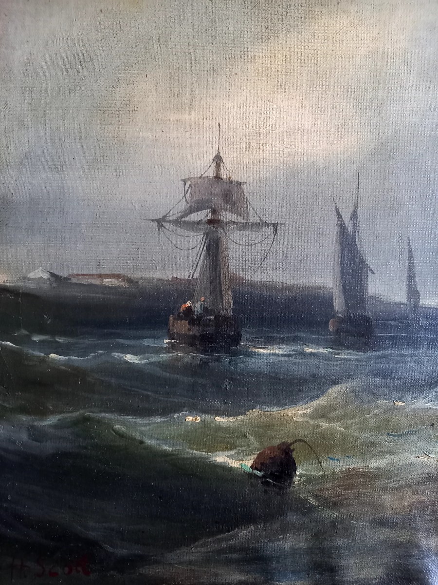 Henry Louis Scott. Fishermen At Sea-photo-3