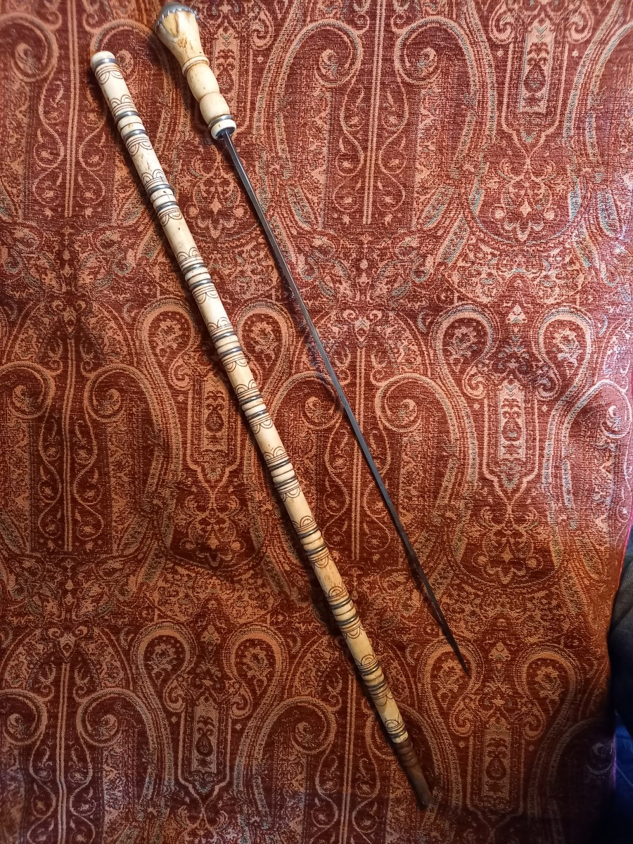 Colonial Work Circa 1920. Sword Cane -photo-2