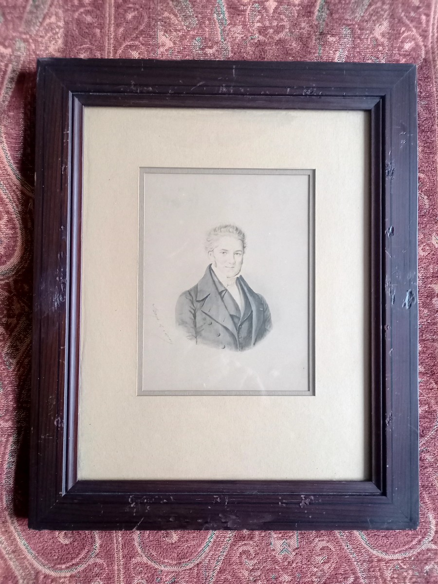 Pair Of Watercolor Portraits Circa 1840-photo-2