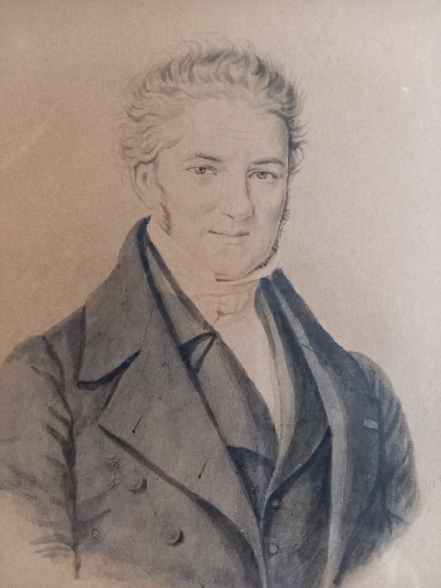 Pair Of Watercolor Portraits Circa 1840-photo-4