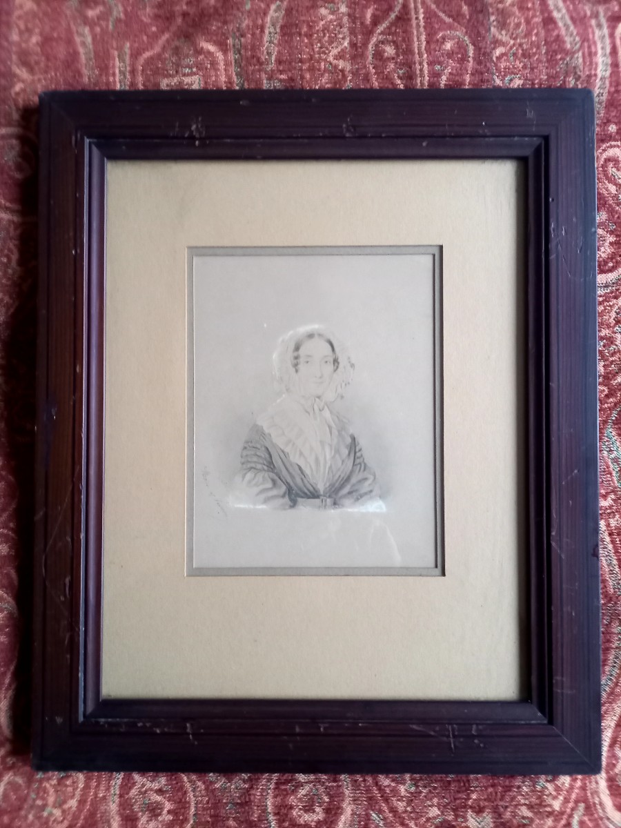 Pair Of Watercolor Portraits Circa 1840-photo-2